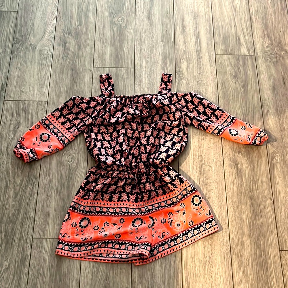 My Michelle girls floral romper size medium